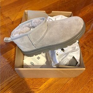 Brand new UGG clear sole ultra mini
